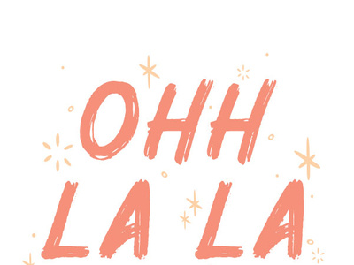 Ohh La La design flat icon illustration logo