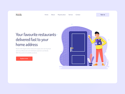 Food Delivery Agency Header Concept!.