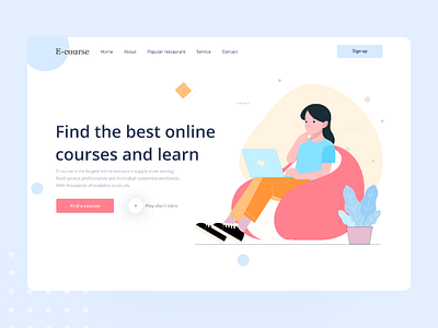 Online Learning Header Concept!.