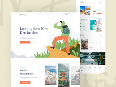 NextTrip- Travel Agency Website Design