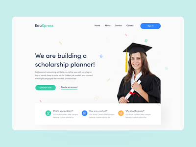 EduXpress - Education Scholarship Landing page Concept!