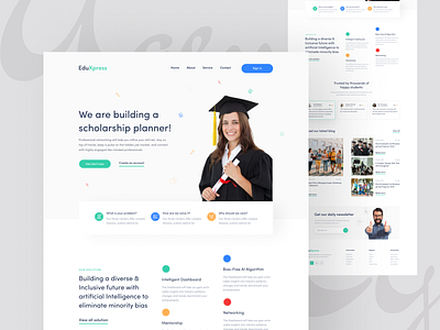 EduXpress - Education Scholarship Landing page Concept!