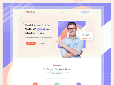 Hire Freelancers Landingpage Concept