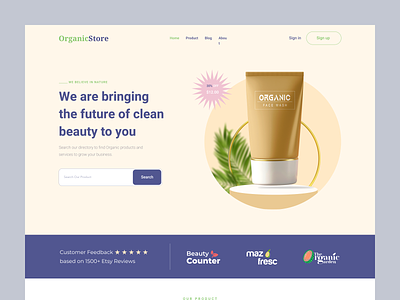 Organic Product Landing Page