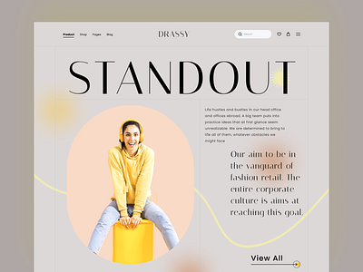 Drassy- Fashion Header Concept! cloth creative dress ecommerce fashion fashiondesigner homepage landing page marketing online shopping shopping style summer typography wear web web design website winter women fashion