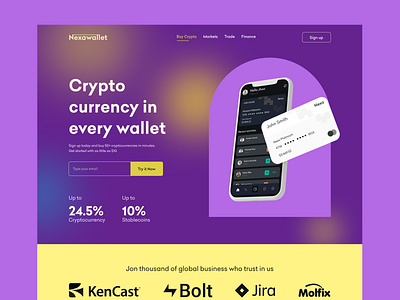 NexaWallet - Cryptocurrency Web Concept!