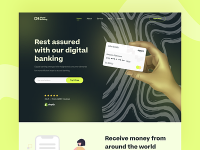 Digital Banking Landing Page Web Concept!