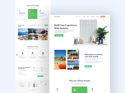 Deck building landing page concept 2019 clean clean design clean ui concept creative design images landing page minimal simple typography web website whitespace