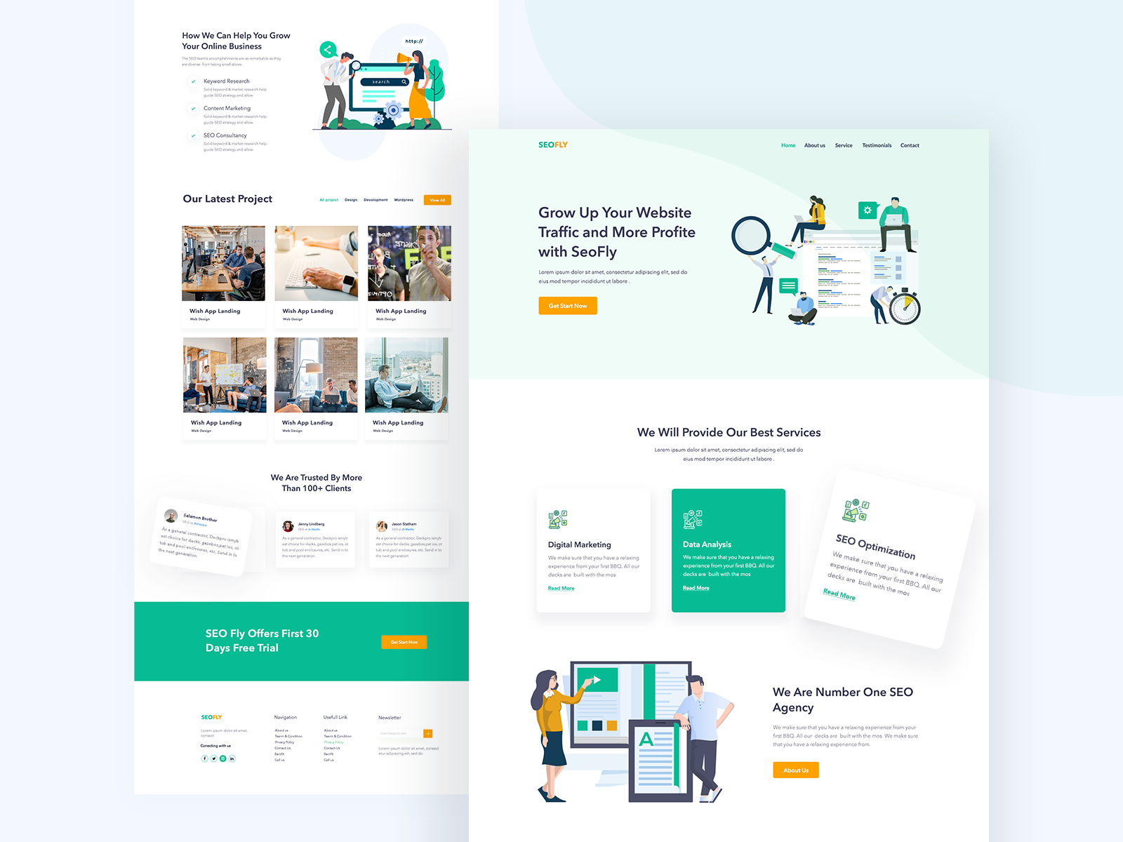 SEO Landing Page design concept! by Shuvon Khan on Dribbble