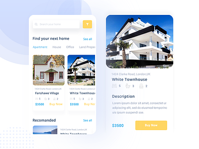 Real Estate App Design Concept! 2019 agency app app design app design icon ui web ios guide colorful creative graphic design minimalist mobile app mobile app design property search app real estate real estate app real estate branding uiux uiux design web website white