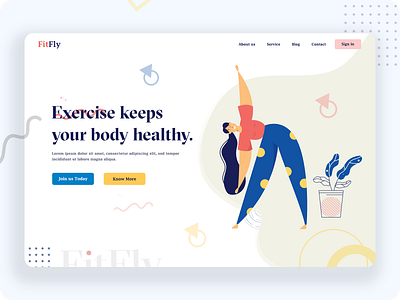 Fitness Header Concept! by Shuvon Khan on Dribbble