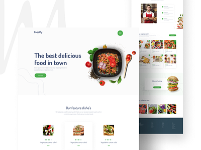 Foodfly Landing Page Design Concept by Shuvon Khan for Readyui on Dribbble