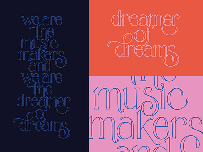 Dreamer of Dreams Hand Lettering bright calligraphy design dreamers dreams graphic design hand lettering handlettering lettering makers music quote serif typography willy wonka wonka words