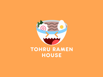 Tohru Ramen House branding design flat food logo icon illustration illustrator japanese culture japanese food logo minimal ramen ramen logo vector
