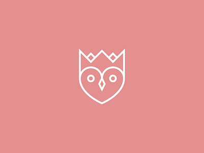 King Owl animal logo branding design flat icon illustration illustrator king king owl logo minimal owl owl logo vector