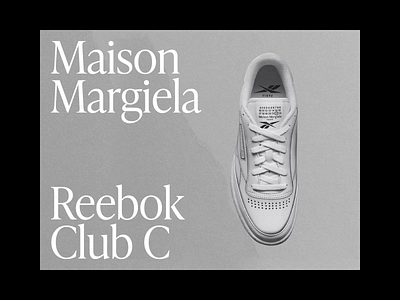 Maison Margiela x Reebok animation design maison margiela minimal reebok typography ui ux web website
