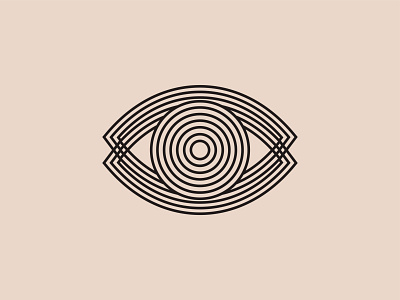 Eye Illusion Icon cannabis cbd eye eye icon icon iconography illusion logo logo mark modern mystical occult shapes tarot