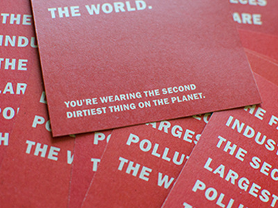 Tag! You're It awareness campaign climate change fashion pollution fast fashion guerrilla art