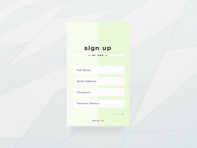 Daily UI #01 — Sign Up cheese daily ui email sign up triangles ui