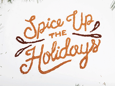 ICS Holiday Stop Motion animation design studio earthy food type hand lettering holiday promo lettering nature prop styling stop motion type typography