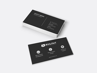 Evilnut Technology Business Card v.3 branding business card design identity illustration logo