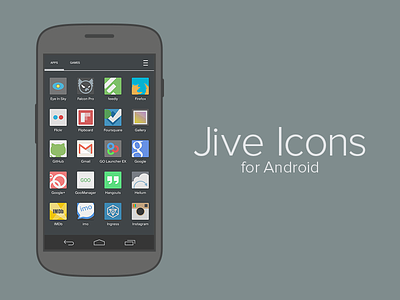 Jive almost flat android icons flat jive