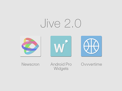 Jive 2.0 almost flat android icons jive