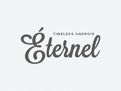 Eternel Logo android lavanderia logo typography