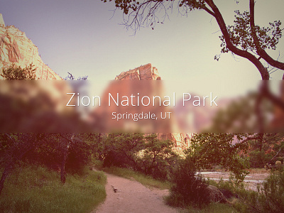 A to Zion TV angels landing blur channel art utah zion national park