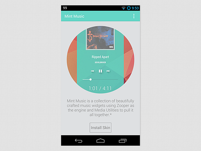 Mint Music android mint music player widget zooper