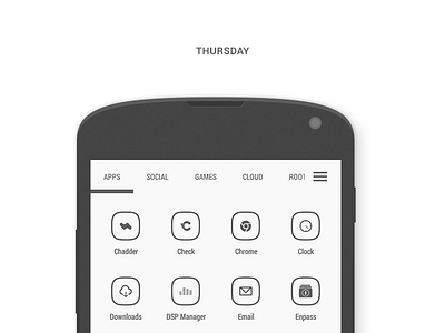 Banded (Dark) a random package android clean icons minimal superelipse