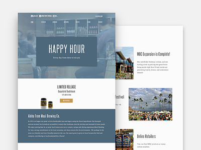 Website Redesign (Unsolicited) blue cards maui maui brewing co redesign web design
