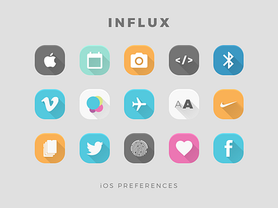 INFLUX iOS Preference Icons icons influx ios jailbreak theme