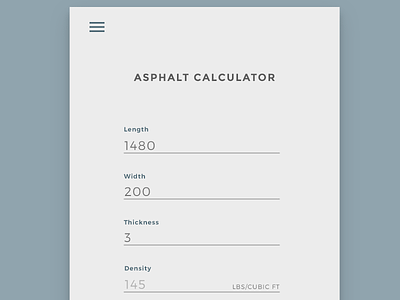 Daily UI #004 - Calculator asphalt calculator challenge daily dailyui minimal ui