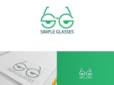 Simple glasses logo logo brand graphic design
