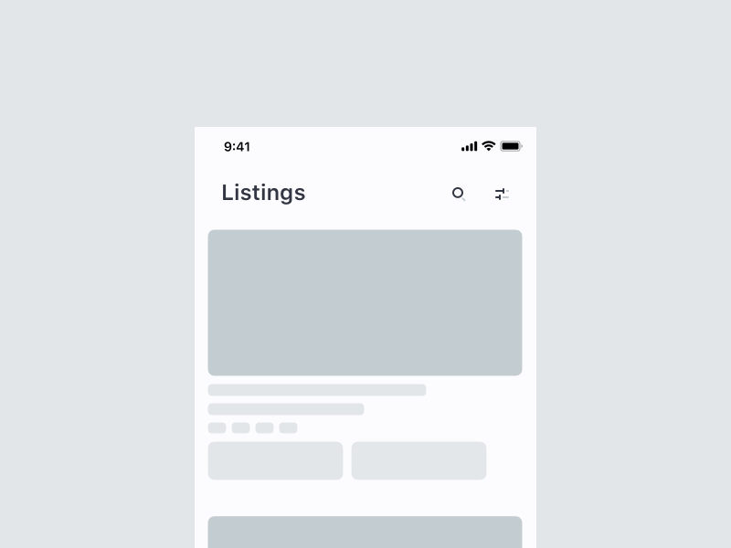 Listings - Search & Filters