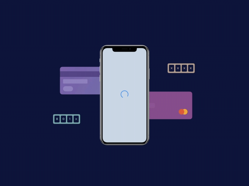 Banking App Animation after effects animation banking credit card design frame gif mp4 ui ux