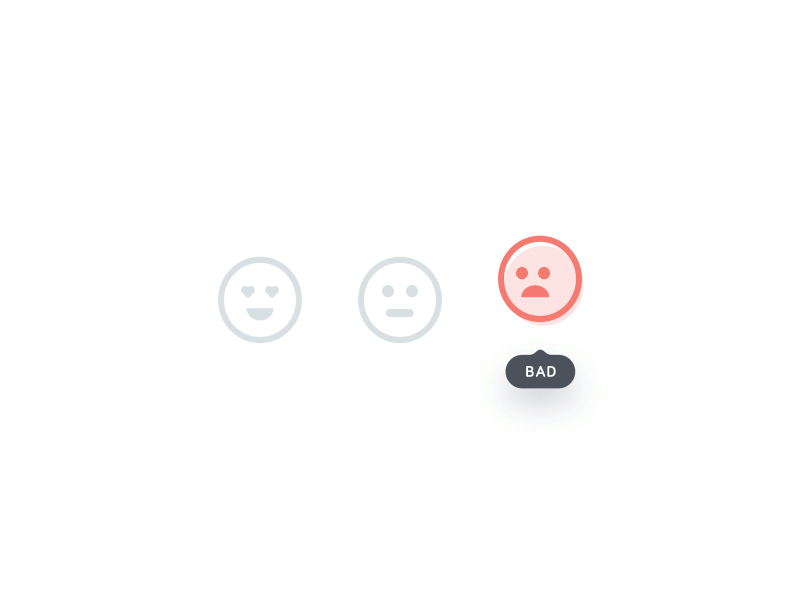 Monday Mood? animation clean gif illustration interaction interface product smile smileys ui