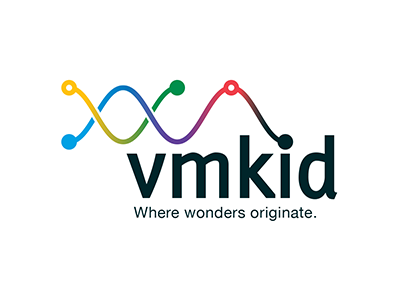 VMKID Logo china circuit dna icon identity logo rainbow vi vmkid