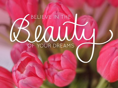 Beauty graphic lettering photo quote