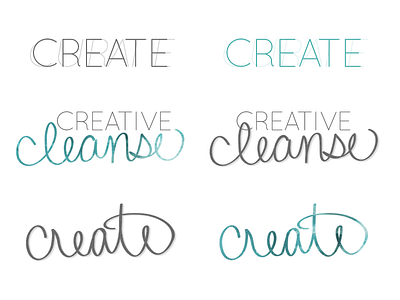 Creative Cleanse creative graphic lettering paint turquoise