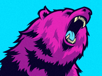 Grizzly bears illustration illustrator vector