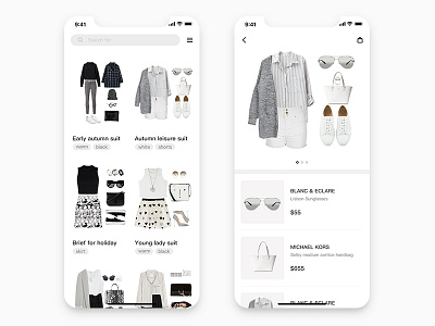 Daily UI #02. Clothing collocation collocation daily shopping ui