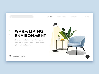 a part of living , illustration practice furniture homepage illustration living plant ui webdesign