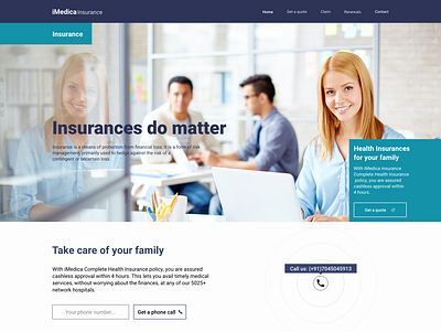 Insurance Website Design ui ux uxdesign web design