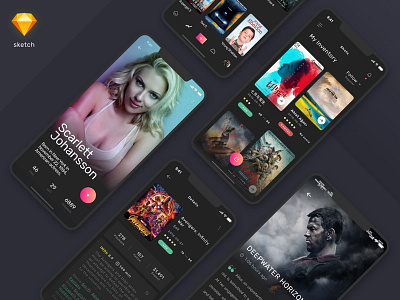 Movie App app appreciate design film interface movies sketch ui