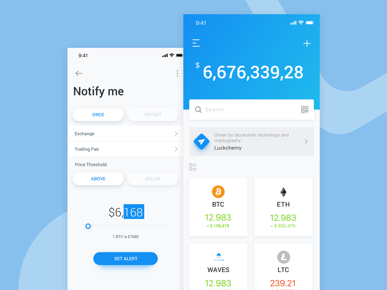 Digital encryption currency app by Len on Dribbble