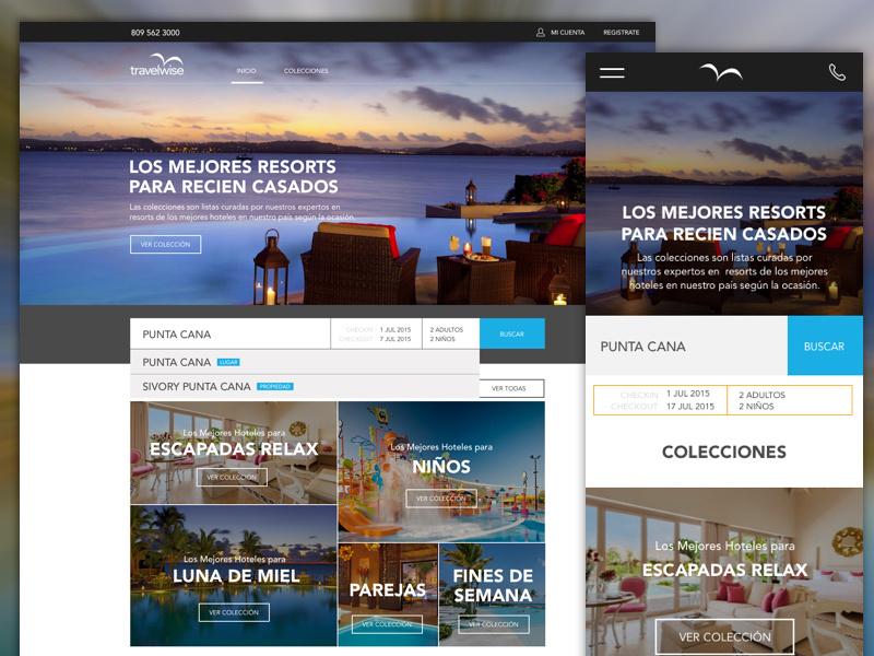 Travelwise Homepage Hotels by Camilo Sánchez on Dribbble