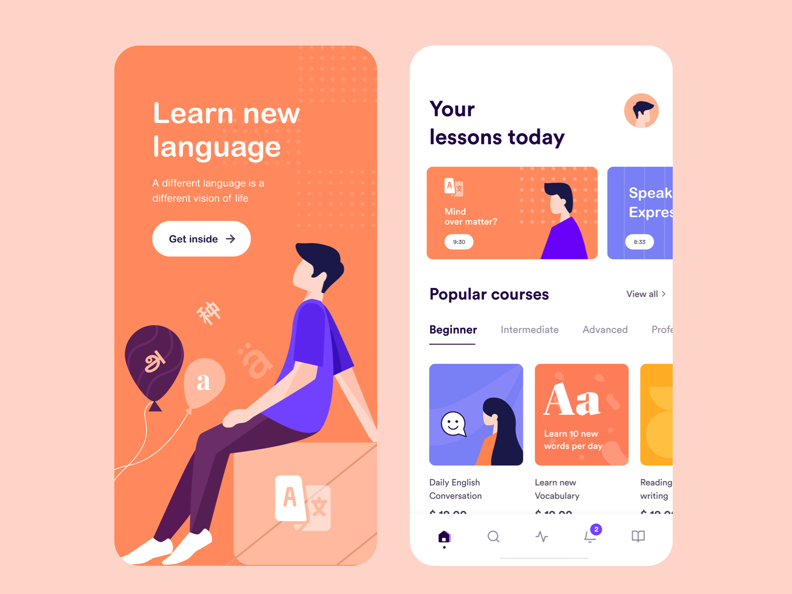 Learning App concept by Sudhan Venkadesh on Dribbble