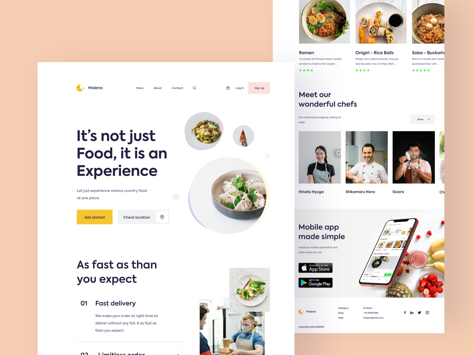 Malena web exploration by Sudhan Venkadesh on Dribbble